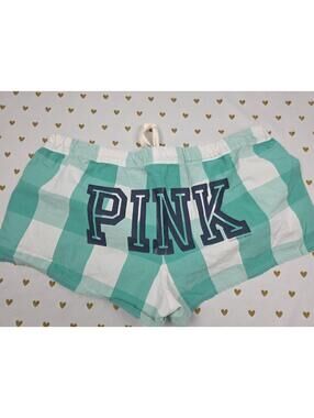 Victorias Secret PINK VINTAGE y2k Plaid Shorts Boxers Pajama Bottoms MEDIUM